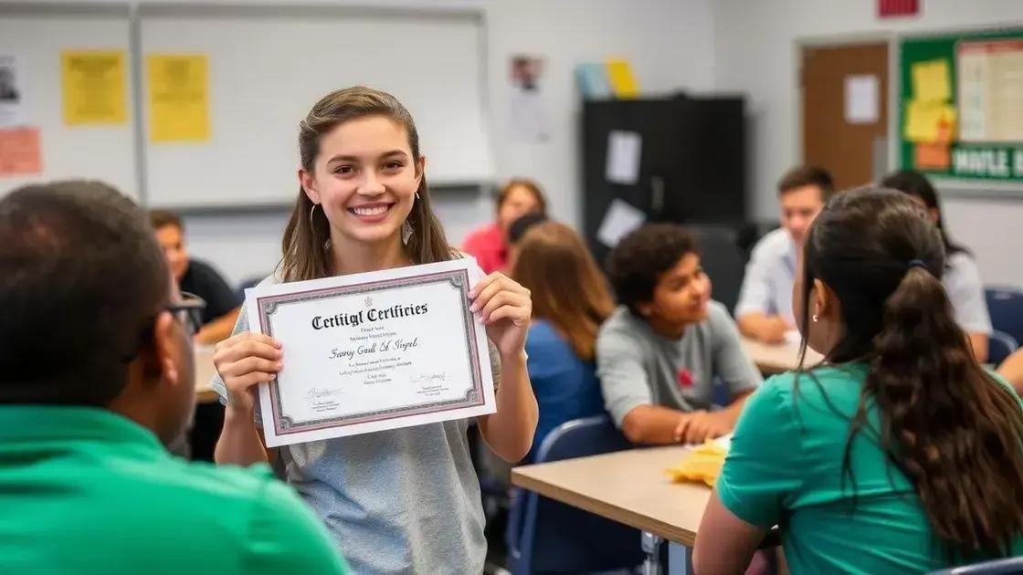 Benefits of obtaining certifications in high school