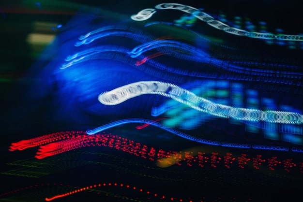 A visual representation of data flowing from various sources (genomic sequencing, clinical trials, etc.) into a central analytics platform, symbolizing the role of a data scientist in processing and interpreting this information within a biotech company, highlighting the importance of data-driven decision-making.