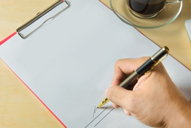 A close-up of a stock option agreement document being reviewed by a person with a pen in hand, highlighting key terms and conditions.