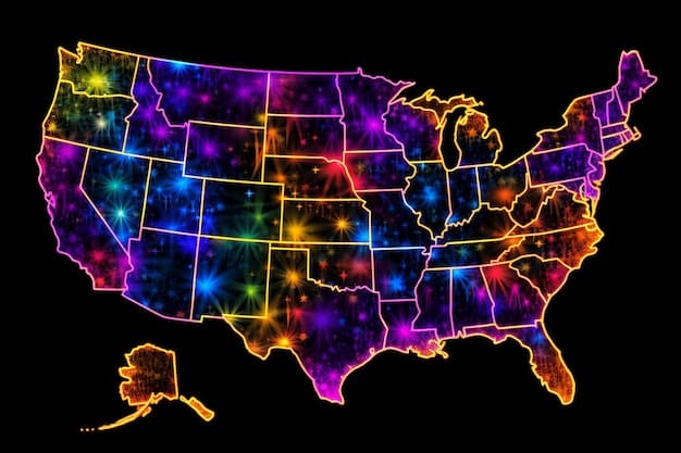 A map of the United States highlighting major biotech hubs like Boston, San Francisco, and San Diego. Use vibrant colors to draw attention to these locations.