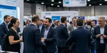 Biotech professionals networking at BIO International 2025
