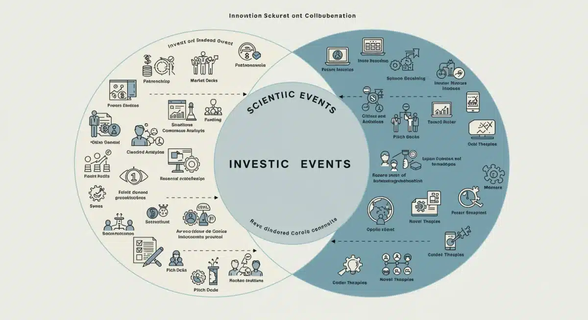 Investor and scientific biotech event objectives infographic