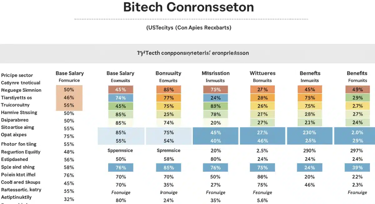 Biotech compensation components breakdown infographic