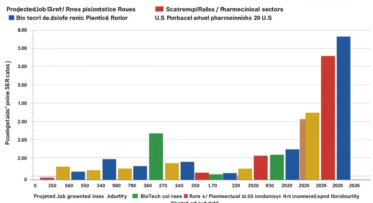 Projected job growth rates for biotech and pharma scientists in the US (2026)