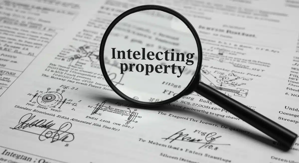 Legal document with patent diagrams, symbolizing CRISPR intellectual property strategies