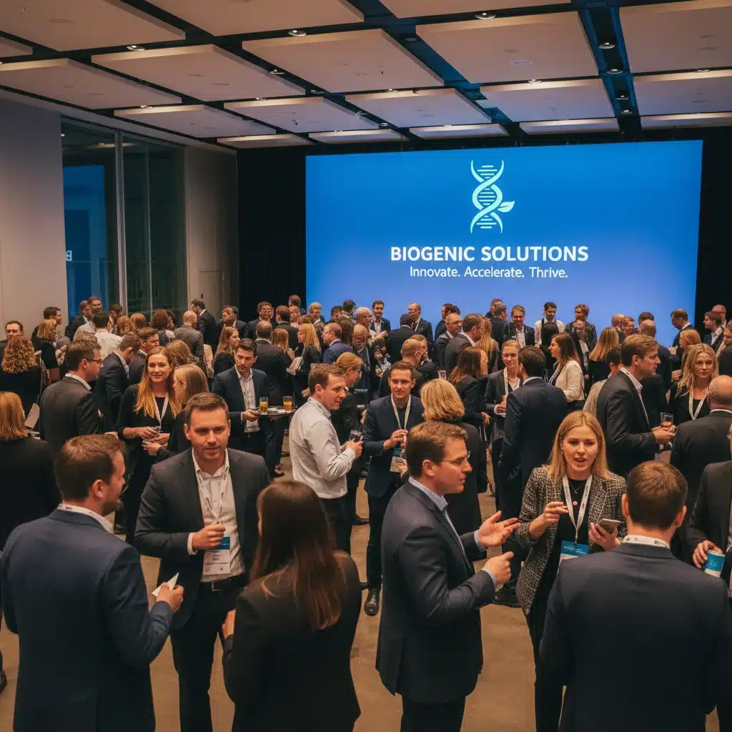 Networking at a biotech venture capital conference