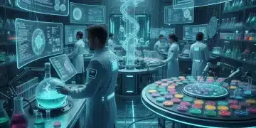 Scientists working in a modern biotechnology lab, symbolizing innovation and career opportunities.